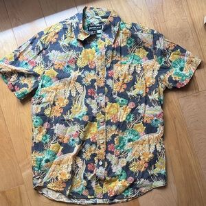 Betabtand Men's Colorful psychedelic Button Down Shirt